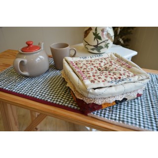 🧵 Corbeille textile à pain patchwork « Assiette de Dresde »