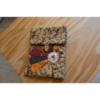 🧵 Pochette textile patchwork « Assiette de Dresde »