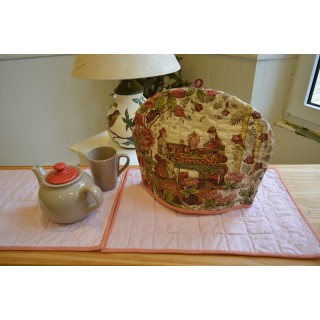 🧵 Cache-théière patchwork aux motifs japonais