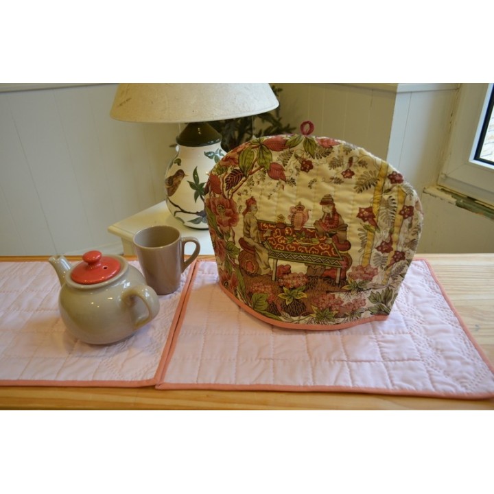 🧵 Cache-théière patchwork aux motifs japonais